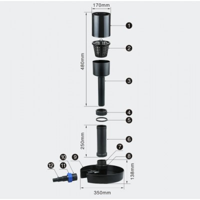 Скімер для ставка стаціонарний SunSun (Grech) CSP-40