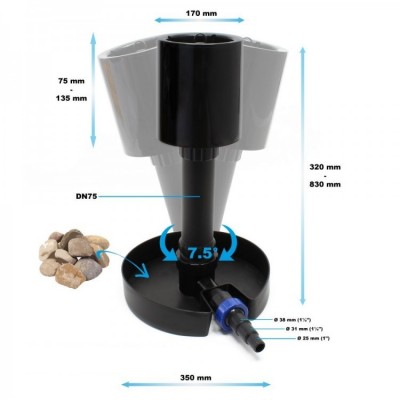 Скімер для ставка стаціонарний SunSun (Grech) CSP-40