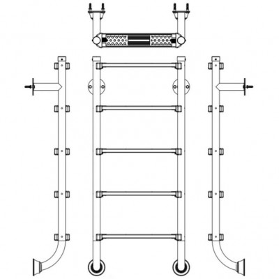 Драбина нижня частина, серія BHL (5 сходинок) Emaux