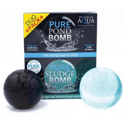 Набір Evolution Aqua Duo Pack Pure Sludge Bomb & Pond Bomb - видалення осаду та бактерій Набір Evolution Aqua Duo Pack Pure Sludge Bomb & Pond Bomb - видалення осаду та бактерій