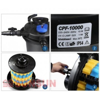 Напірний фільтр для ставка SunSun CPF-10000 11W Напірний фільтр для ставка SunSun CPF-10000 11W