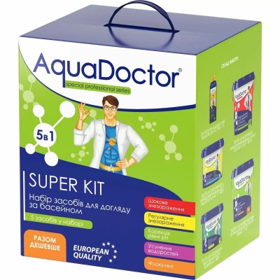 Набір хімії для басейну AquaDoctor Super Kit 5 в 1 Набір хімії для басейну AquaDoctor Super Kit 5 в 1
