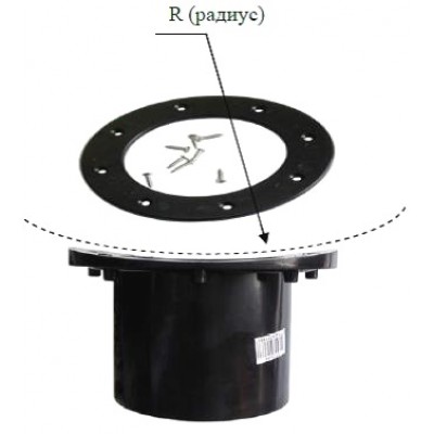 Прохід через плівку Xclear 110 мм чорний з напівкруглою основою
