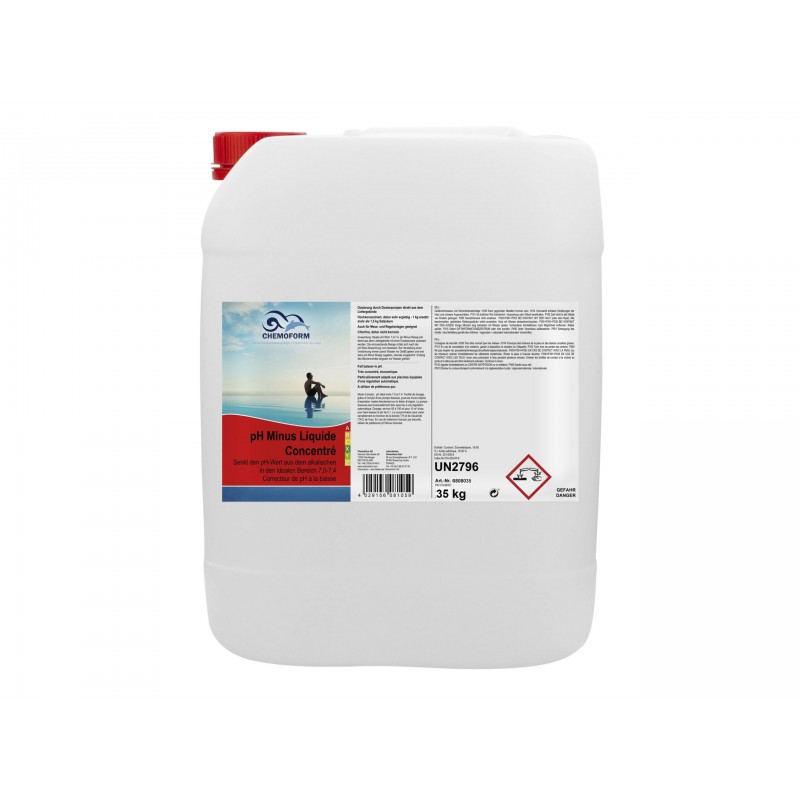 Засіб для зниження рівня рН рідкий 25 кг pH-Minus Super Засіб для зниження рівня рН рідкий 25 кг pH-Minus Super