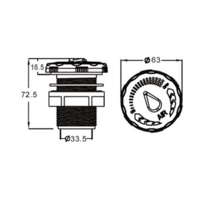 Регулятор подання повітря різьбовий Emaux EM1835