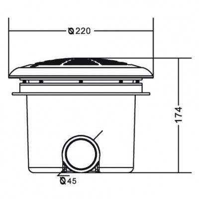 Донний злив Emaux EM2832C під бетон Донний злив Emaux EM2832C під бетон