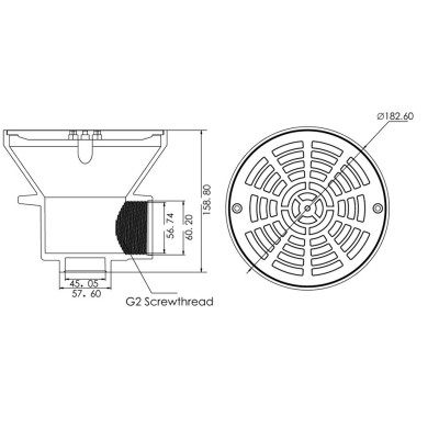 Донний злив Emaux EM2838 під бетон