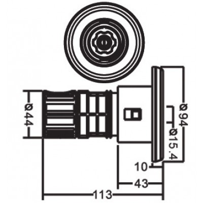 Форсунка гідромасажна Emaux EM0044