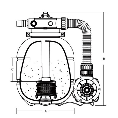 Фільтраційна установка Emaux FSP300-ST33 4,02 м3/год