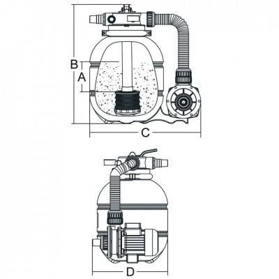 Фільтраційна установка Emaux FSP300-ST33 4,02 м3/год