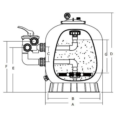 Фільтр Emaux S700 з бічним підключенням
