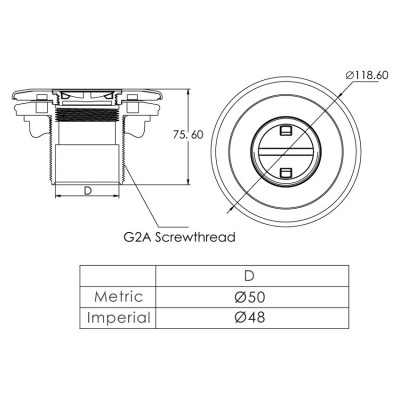 Форсунка стінна Emaux EM4414 під лайнер (сопло "коло") Форсунка стінна Emaux EM4414 під лайнер (сопло "коло")