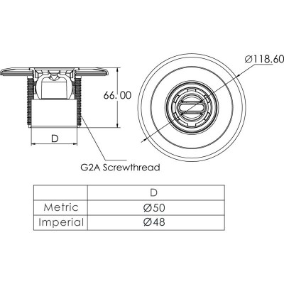 Форсунка стінна Emaux EM4411 під бетон (сопло "овал") Форсунка стінна Emaux EM4411 під бетон (сопло "овал")