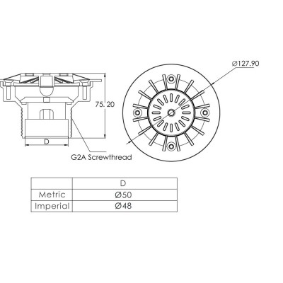 Форсунка донна Emaux EM2862 під бетон