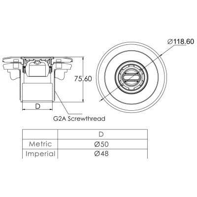 Форсунка стінна Emaux EM4412 під лайнер (сопло "овал")