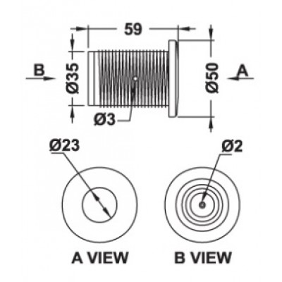 Кнопка для гідромасажу різьбова Emaux EM1845