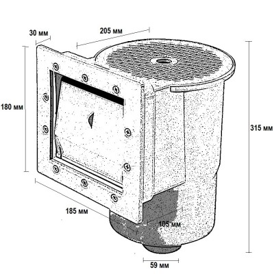 Скімер Kokido Olimpic K001WBX/LX/W (білий) Скімер Kokido Olimpic K001WBX/LX/W (білий)