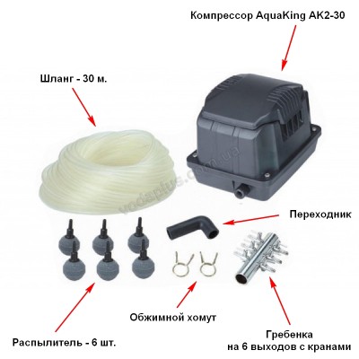 Аератор Aquaking Set AK2-30 (к-кт) Аератор Aquaking Set AK2-30 (к-кт)