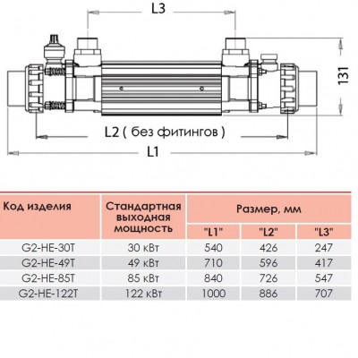 Теплообмінник Elecro G2I HE 30T Incoloy 30 кВт