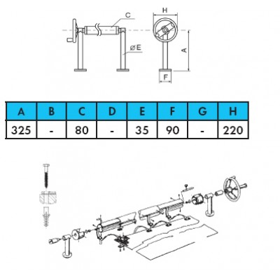 Ролета намотуюча Vagner pool 2,7-4,4 м (стаціонарна)