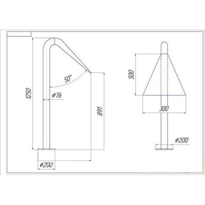 Водоспад для басейну Гусак труба 76 мм