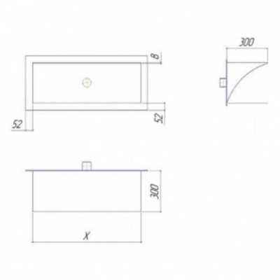 Водоспад для басейна Стінний зовнішній